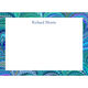 Peacock Italian Marble Personalized Flat Stationery Image 5 of 5